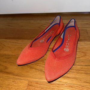 Rothy's Persimmon The Point Flats - size 7